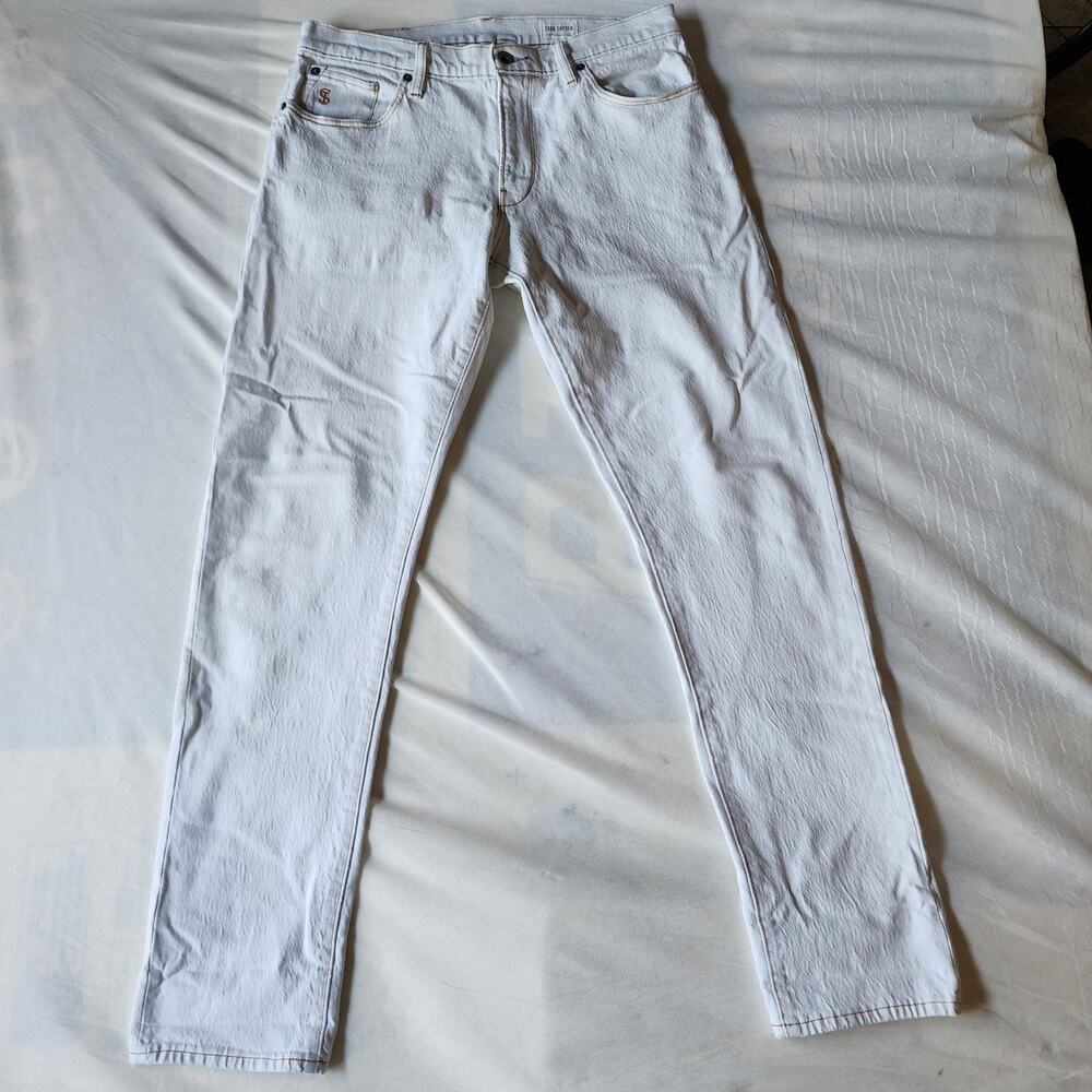 Todd Snyder Slim Fit Jean Mens 31x32 White Stretch Denim Cotton Rugged